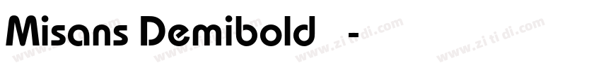 Misans Demibold 粗体字体转换